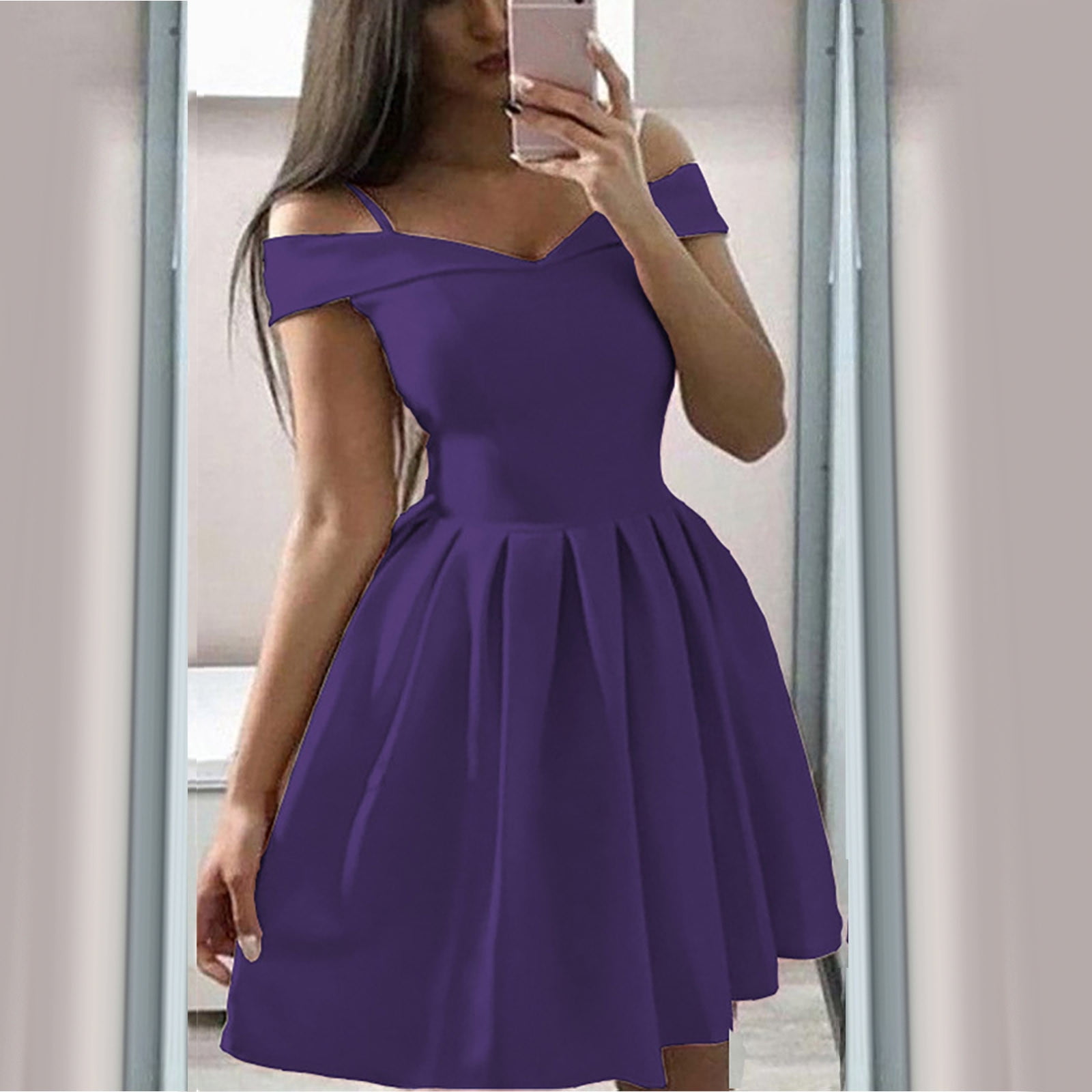 cocktail dress purple color